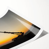 Extra large wall art featuring delicate line art flowers in pastel shades on a rolled print.