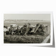 Extra large wall art featuring a detailed depiction of heavy equipment, printed on rolled canvas.