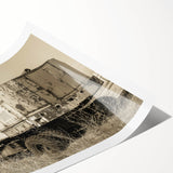 Extra large wall art featuring line art flowers in black and white, printed on rolled canvas.