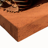 Black and white large art canvas featuring a detailed landscape with heavy equipment, ideal for bedroom decor.