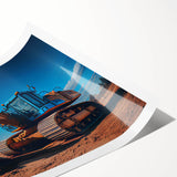 Extra large wall art featuring line art flowers in black on a white background, rolled print format.