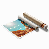 Extra large rolled print featuring a detailed floral design in pastel shades, ideal for classy bathroom wall art.