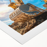 Art Deco poster featuring a vintage car in muted gold and black tones on rolled canvas, suitable for dining room decor.