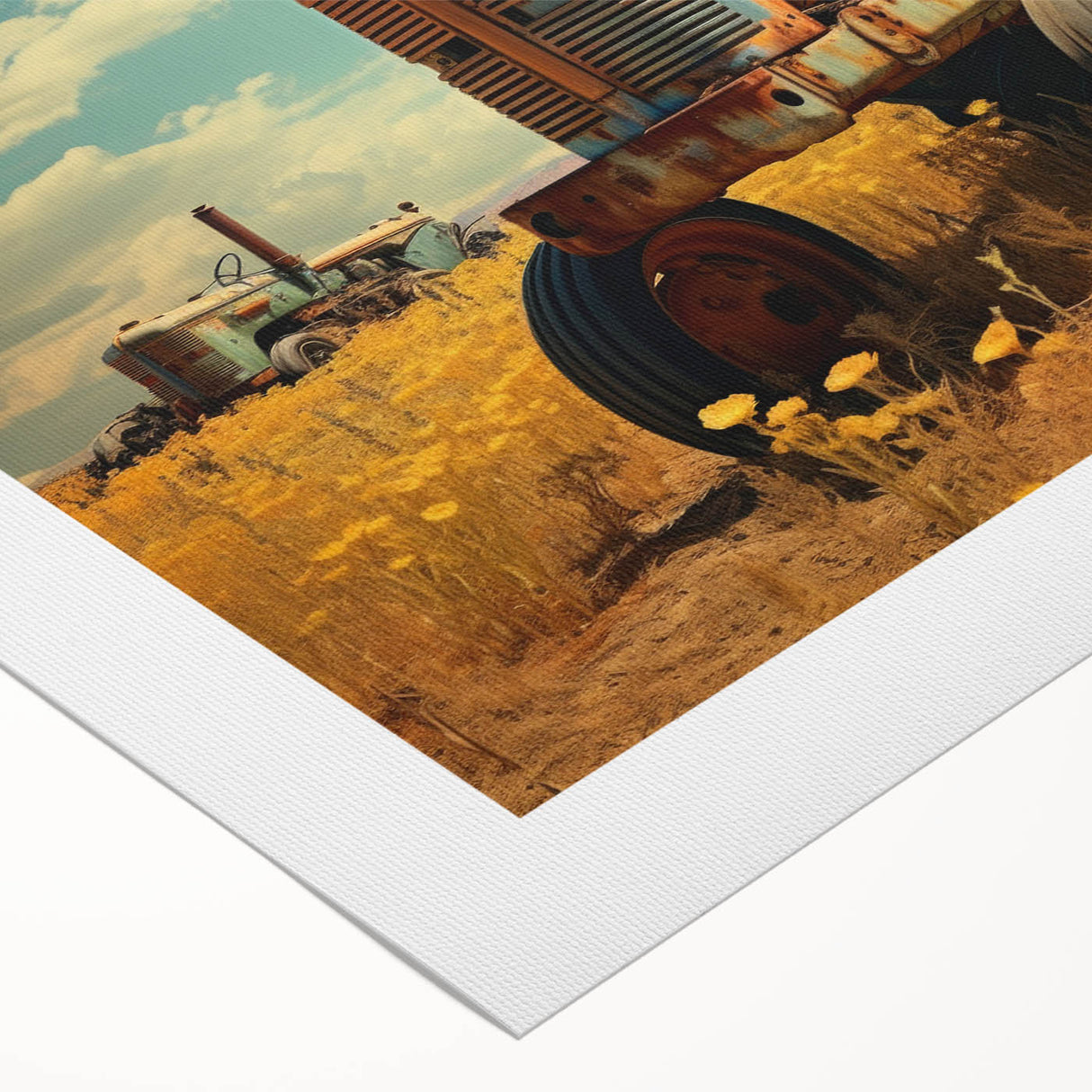 Art deco poster of a vintage car in monochrome shades on rolled canvas, suitable for dining room or bathroom wall art.
