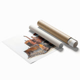 Extra large rolled print of abstract floral patterns in soft pastel colors, ideal for classy bathroom wall art.