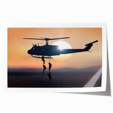 Extra large wall art featuring a detailed helicopter design on a rolled print.
