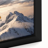 Framed canvas featuring a black and white helicopter landscape, ideal for bedroom wall art.