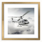 Extra large abstract art print featuring a textured helicopter design in muted gold, ideal for living room decor.