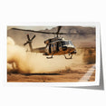 Extra large wall art featuring a line art helicopter design in black and white, printed on rolled canvas.