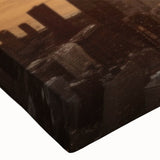 Black and white helicopter landscape art on stretched canvas, suitable for bedroom wall decor.