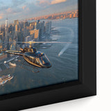 Black wall art featuring a colorful, textured helicopter design on a framed canvas, ideal for extra large living room decor.