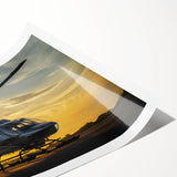 Extra large wall art featuring a helicopter in grayscale on a rolled print, suitable for large living room wall decor.