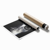 Extra large wall art featuring a detailed motorcycle design on a rolled print, suitable for classy bathroom decor.