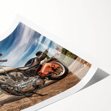 Extra large wall art featuring a line art design of flowers on a rolled print, suitable for large living room decor.