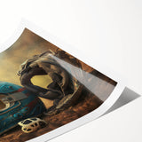 Extra large wall art featuring a black and white line art of flowers on a rolled print, suited for large living room decor.