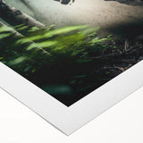 Art deco poster of a vintage motorcycle in black and white, printed on rolled canvas, suitable for dining room wall art.