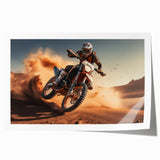 Extra large rolled print of a vintage motorcycle in muted gray tones, suitable for art wall dining room.