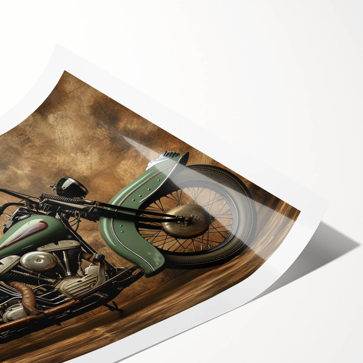 Extra large wall art featuring line art flowers on a motorcycle, in black and white, ideal for large living room decor.