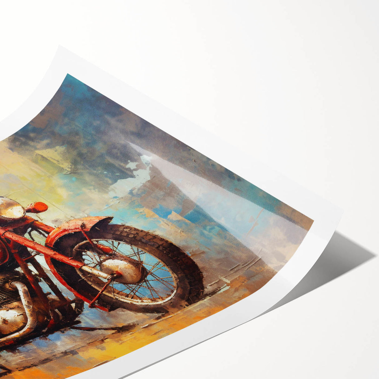 Extra large wall art featuring line art flowers on a motorcycle, in black and white tones, ideal for large living room decor.