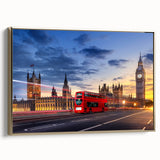 Framed canvas featuring vintage-style black landscape art with service vehicles, ideal for bedroom wall decor.