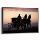 Framed canvas featuring a side view of a vintage car in black and white, ideal for bedroom wall decor.