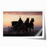 Extra large rolled print of multi-colored service vehicles in a realistic style, ideal for art wall dining room.