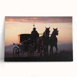 Black and white stretched canvas featuring a detailed illustration of vintage service vehicles, ideal for kitchen wall art.