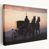 Large canvas print of colorful vintage service vehicles, ideal for kitchen wall art.