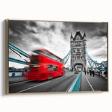 Framed canvas depicting vintage black vehicles in a landscape, ideal for bedroom wall art.