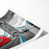 Extra large wall art featuring line art flowers in monochrome, printed on rolled canvas.