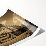 Extra large wall art of line art flowers in black and white, ideal for large living room decor.