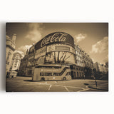 Black and white illustration of various service vehicles on a large stretched canvas, suitable for kitchen wall art.