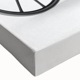 Black and white landscape art painting on stretched canvas featuring a detailed cityscape, ideal for bedroom wall decor.