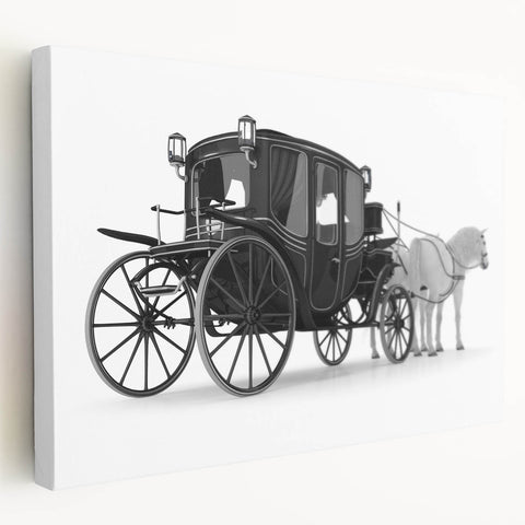 Large canvas print of colorful service vehicles in a cartoon style, suitable for kitchen wall art.