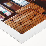 Art deco poster of stylized vintage cars in monochrome shades on rolled canvas, suitable for dining room walls.