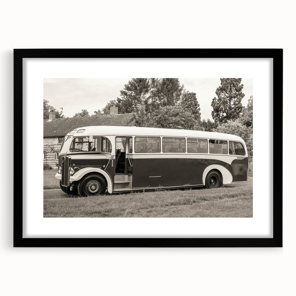Extra large abstract art print featuring vibrant, colorful textured vehicles on a black framed canvas.