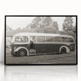 Large abstract wall art featuring a collection of stylized service vehicles in black and white, framed acrylic.