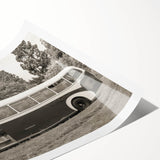 Extra large wall art featuring line art flowers in muted gray tones on rolled canvas, ideal for large living room decor.