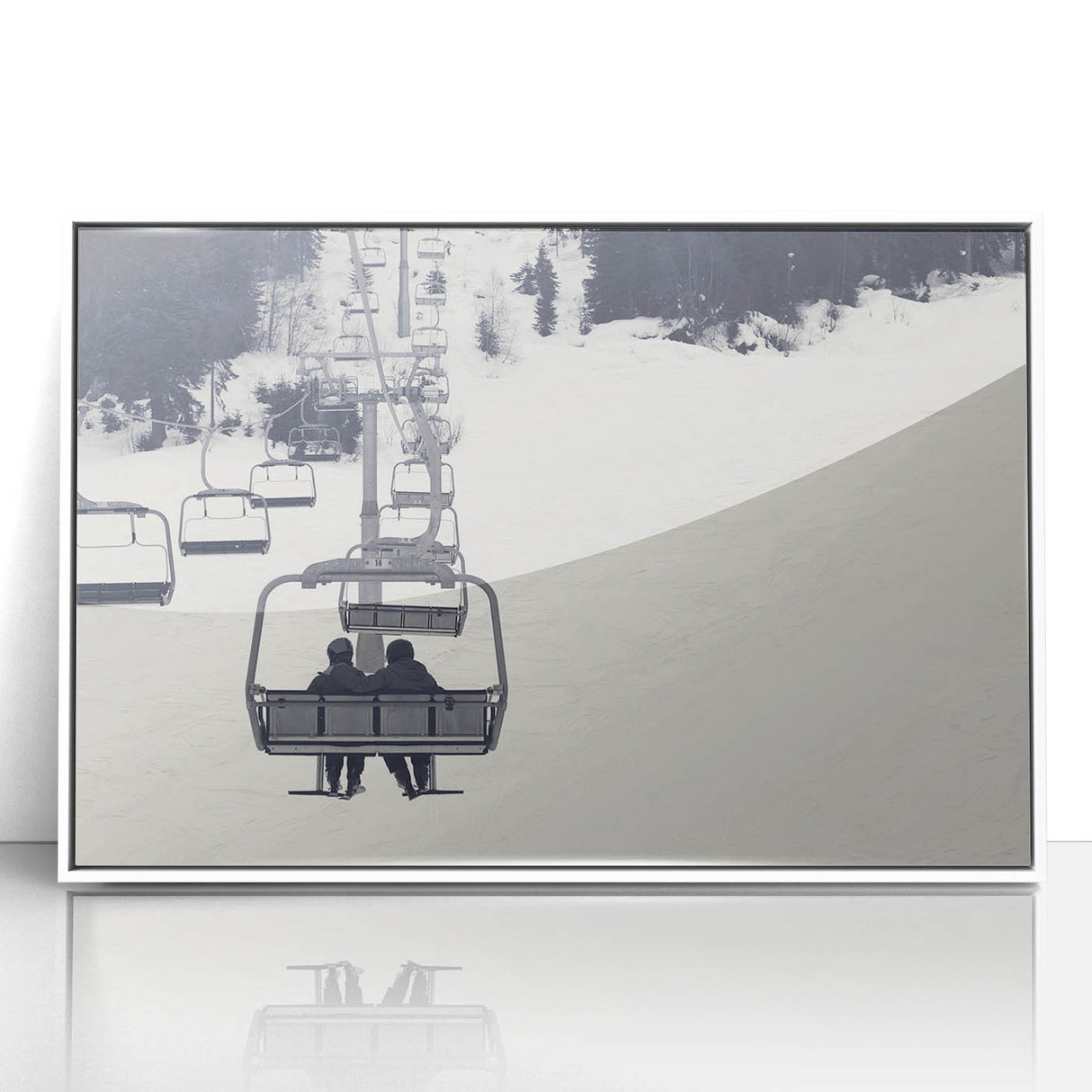 Art deco poster of colorful vintage cars on white acrylic, ideal for nursery wall decor.