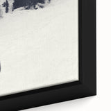 Black wall art featuring a close-up of colorful, textured service vehicles, ideal for extra large living room decor.