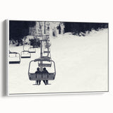 Framed vintage poster art of colorful service vehicles on a black background, ideal for extra large living room wall decor.