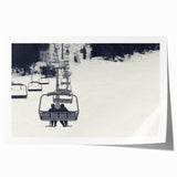 Extra large rolled print featuring a collection of service vehicles in muted gray and blue tones.