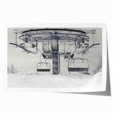 Extra large rolled print featuring a collection of detailed service vehicles in muted earth tones.