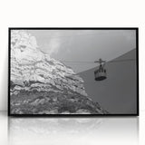 Large abstract wall art featuring assorted service vehicles in mid-century modernist style.