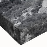 Black and white landscape art painting of a cityscape on large stretched canvas, ideal for bedroom wall decor.