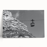 Black and white print of vintage cars on stretched canvas, suitable as large kitchen wall art or for bedroom.