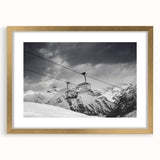 Extra large abstract art print of service vehicles, textured in muted gray and gold hues on a framed canvas.