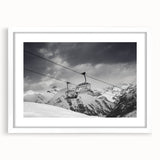 Abstract art print of various service vehicles in muted blue and white tones, acrylic print, suitable for dining room decor.