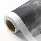 Art deco style poster of colorful vintage cars on rolled canvas, suitable as nursery wall art or for dining room decor.