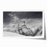 Rolled print of colorful abstract city buses, ideal for art wall dining room decor.